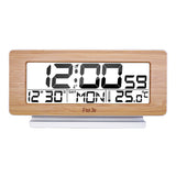 FanJu,FJ3523W,Clock,Electronic,Digital,Table,Clock,Wooden,Indoor,Thermometer
