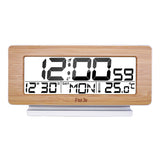 FanJu,FJ3523W,Clock,Electronic,Digital,Table,Clock,Wooden,Indoor,Thermometer