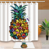 180*180cm,Colorful,Pineapple,Polyester,Bathroom,Shower,Curtain,Waterproof,Decor,Hooks