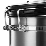 Silver,Stainless,Steel,Sealed,Coffee,Storage,Canister,Kitchen,Storage,Container