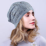 Knitting,Cutout,Beanie,Breathable