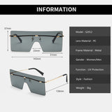 Unisex,Gradient,Color,Square,Frameless,Fashion,Protection,Sunglasses