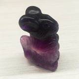 Carved,Rainbow,Fluorite,Squirrel,Natural,Quartz,Crystal,Skull,Healing,Decorations"