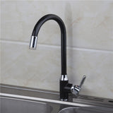 Black,Plating,Kitchen,Faucet,Single,Handle,Colors,Changing,Basin,Mixer