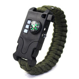 IPRee,Outdoor,Survival,Bracelet,Light,Compass,Whistle,Multifunction