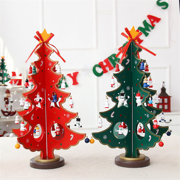 Wooden,Cartoon,Christmas,Table,Decorations,Hanging,Ornaments