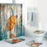 Turtle,Printing,Bathroom,Shower,Curtain,Toilet,Cover