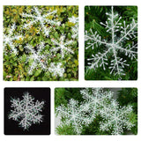 Christmas,Decorations,Snowflakes,White,Plastic,Artificial,Christmas,Decorations