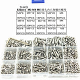Suleve,MXSH10,520Pcs,Stainless,Steel,Socket,Round,Screws,Assortment