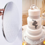Silver,Round,Thick,Board,Stand,Holder,Strong,Wedding,Birthday