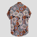 INCERUN,Short,Sleeve,Vintage,Ethnic,Printed,Shirts,Hawaiian,Beach,Party,Blouse