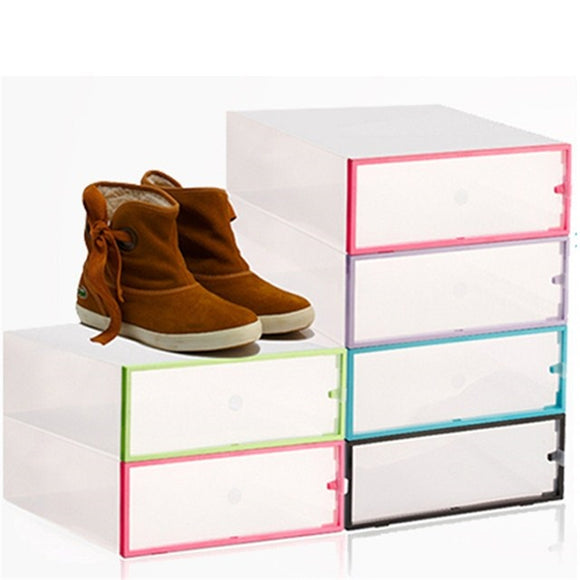 Foldable,Clear,Plastic,Boxes,Storage,Organizer,Stackable,Baskets