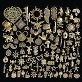 100Pcs,Antique,Bronze,Pendant,Decorations,Metal,Animal,Plant,Ornaments