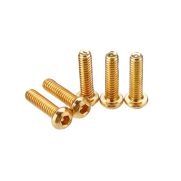 Suleve,M3AH2,50Pcs,Titanium,Plated,Socket,Button,Screws,Alloy,Steel,Grade,Screw