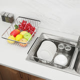 Adjustable,Water,Washing,Basket,Basin,Vegetable,Fruit,Holder,Storage,Drain,Shelf