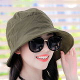 Women,Summer,Solid,Vogue,Sunscreen,Bucket,Outdoor,Casual,Sports,Breathable