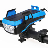 XANES,Solar,Rechargeable,Light,Super,Bright,Modes,Bicycle,Headlight,Power,130dB,Modes,Phone,Holder,Cycling,Bicycle