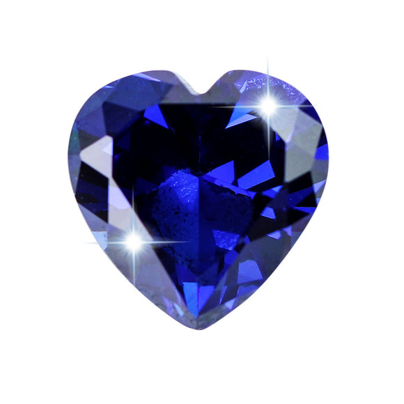 Royal,Tanzanite,Sapphire,10x10mm,6.46ct,Heart,Faceted,Loose,Gemstone,Decorations