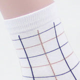 Pairs,Plaid,Combed,Cotton,Breathable,Athletic,Socks