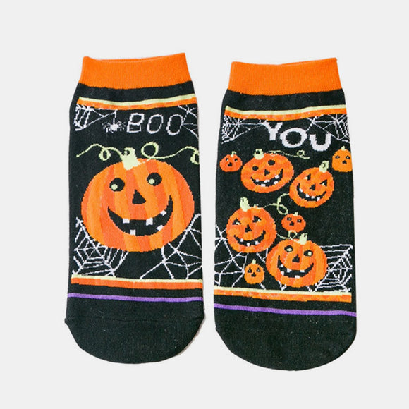 Halloween,Socks,Pumpkin,Pattern,Print