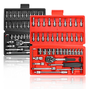 46pcs,Repairing,Tools,Drive,Socket,Ratchet,Wrench,Tools,Spanner,Household,Repair