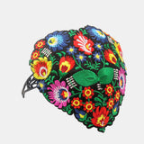Women,Manual,Vintage,Embroidery,Hallow,Ethnic,Style,Flower,Printing,Headband