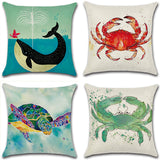 Turtle,Whale,Cotton,Linen,Cushion,Cover,Cartoon,Color,Water,Printed,Square,Pillow