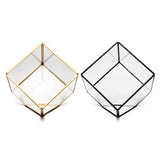 Modern,Glass,Geometric,Terrarium,Tabletop,Succulent,Plants,Inclined,Container,Flower
