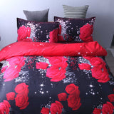 Bedding,Floral,Printing,Quilt,Cover,Pillowcase