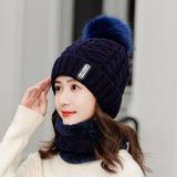 Thick,Beanie,Earmuff,Knitted,Scarf