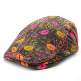 Women,Cotton,Print,Beret,Peaked,Casual,Outdoor,Windproof,Adjustable,Casquette