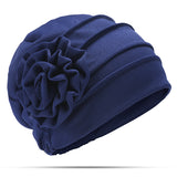 Women,Flower,Cotton,Beanies,Elegant,Muslim,Casual
