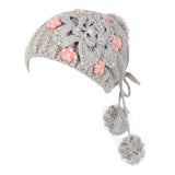 Women,Crochet,Knitting,Woven,Flower,Slouch,Beanie,Hanging,Decorative