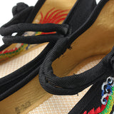 Handmade,Summer,Women,Comfort,Canvas,Slippers,Dragon,Embroidery,Chinese,Beijing,Slide,Shoes,Ladies