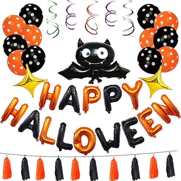 Happy,Halloween,Decorations,Balloon,Party,Hanging,Letter,Balloons