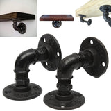 Vintage,Retro,Black,Industrial,Shelf,Bracket,Decoration,Storage,Holders