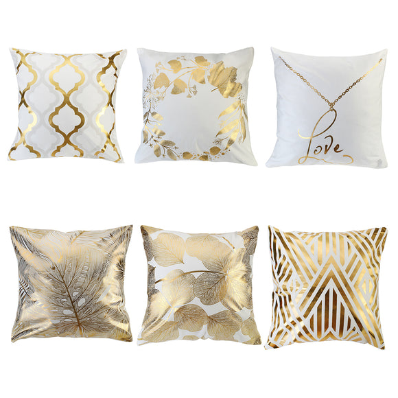 Cushion,Leaves,Geometric,Pattern,Pillow,Cover,Square,Decorative,Pillowcases,Decor,Chair