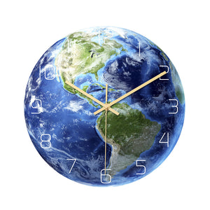 Loskii,CC090,Creative,America,Luminous,Earth,Clock,Clock,Quartz,Clock,Office,Decorations