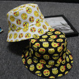 Unisex,Style,Emoji,Pringting,Casual,Fashion,Visor,Bucket