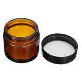 Brown,Amber,Glass,Round,Empty,Black,Cream,Storage,Container