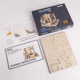 Wooden,Marble,Puzzle,Magic,Crush,Handcrank,Mechanical,Model,Building,Education