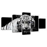 Modern,Bedroom,White,Tiger,Picture,Spray,Painting,Sticker