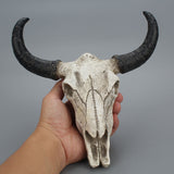 Halloween,Skull,Resin,Skull,Sculpture,Statue,Decorations,Horns,Mount