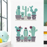 Miico,FX82028,Cartoon,Sticker,Cactus,Printing,Sticker,Glass,Decoration,Stickers,Sticker