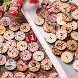 50PCS,Holes,Decorative,Clock,Pattern,Painted,Round,Shape,Fasteners,Buttons