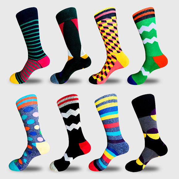 Men's,Novelty,Geometic,Pattern,Cotton,Middle,Socks,Casual,Harajuku,Style,Socks