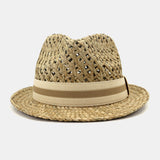 Unisex,Sunscreen,Travel,Beach,British,Style,Elegant,Seaside,Straw