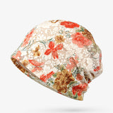 Women,Flowers,Cotton,Beanie,Ethnic,Vintage,Elastic,Breathable,Turban