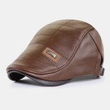 Leather,Autumn,Winter,Solid,Velvet,Fashion,Leather,Adjustable,Beret