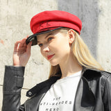 Women,Woolen,British,Style,Chain,Octagonal,Beret